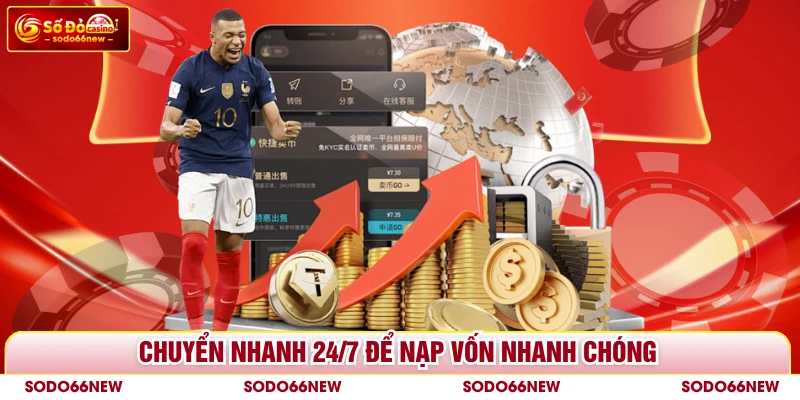 Chuyển nhanh 24/7 để nạp vốn nhanh chóng